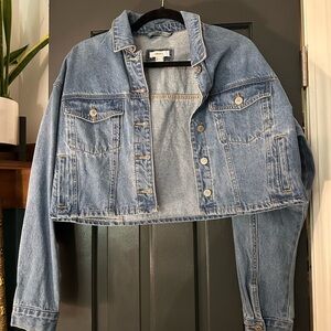Forever 21 Blue Cropped Jean Jacket
